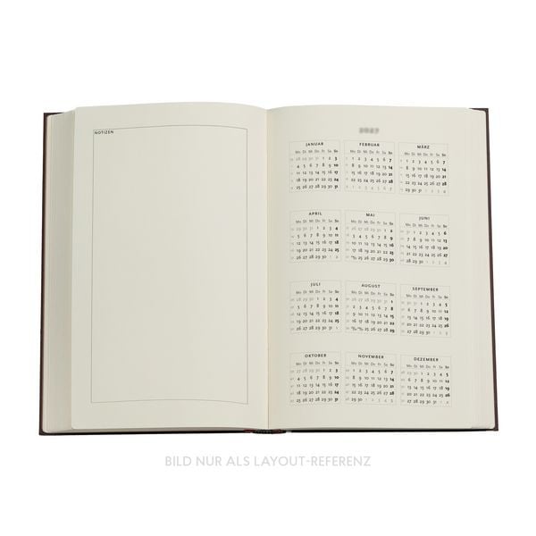 Produktbild: 12-Monatskalender 2027 Blue Luxe Maxi Verso