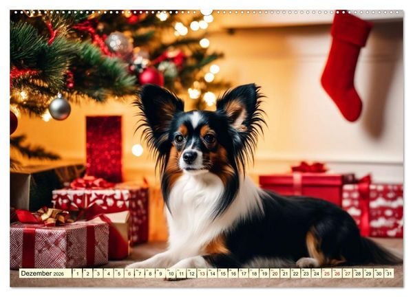 Produktbild: Papillon - bringt jedes Herz zum Schmelzen (hochwertiger Premium Wandkalender 2026 DIN A2 quer), Kunstdruck in Hochglanz
