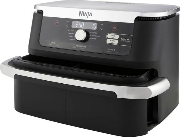 Produktbild: Ninja AF500EU Hei&szlig;luft-Fritteuse 2470 W Schwarz, Silber