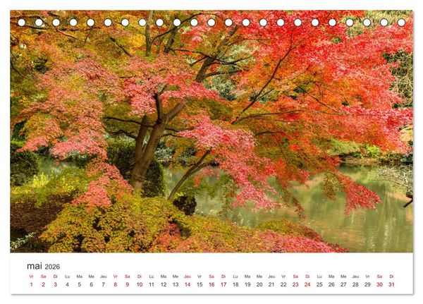 Produktbild: Jardiner au Japon (Calendrier de bureau 2026 DIN A5 vertical), CALVENDO calendrier mensuel