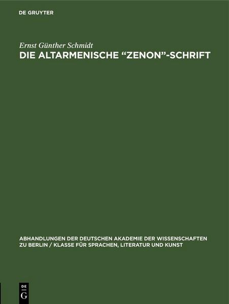 Produktbild: Die Altarmenische "Zenon"-Schrift