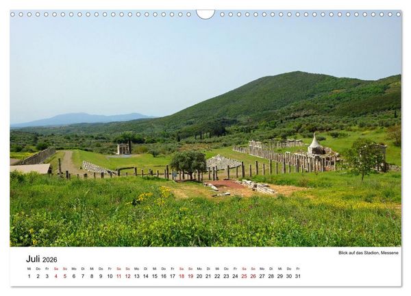 Produktbild: Von Olympia &uuml;ber Messene nach Mystras (Wandkalender 2026 DIN A3 quer), CALVENDO Monatskalender