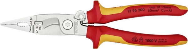 Produktbild: Knipex 13 96 200 Multifunktionszange 50 mm&sup2; (max) 0 awg (max) 15 mm (max)