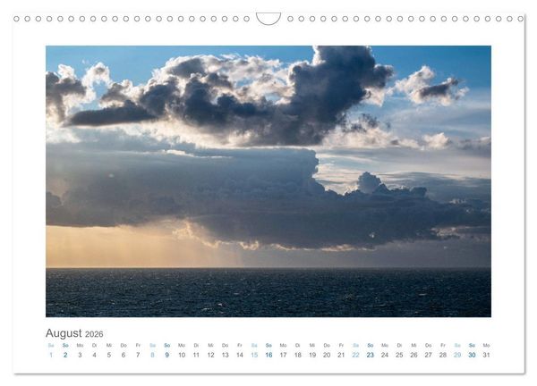 Produktbild: Bewegte Wolken, Stille Landschaften (Wandkalender 2026 DIN A3 quer), CALVENDO Monatskalender