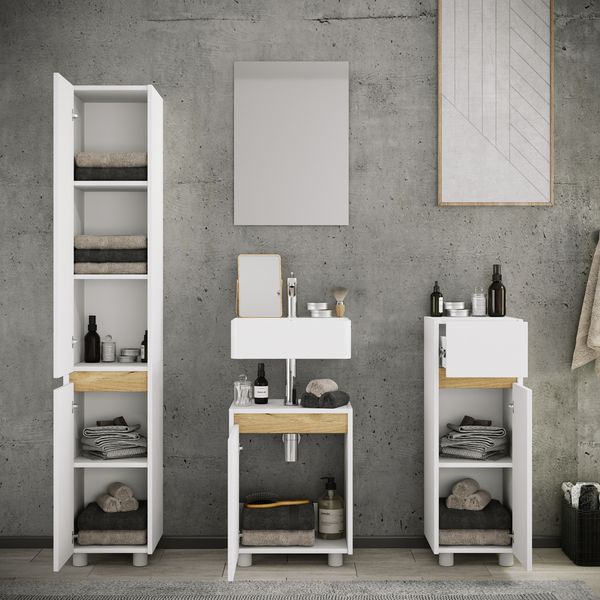 Produktbild: 4-tlg. Badm&ouml;bel Set Komplett Badschrank Cosila M