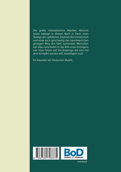 Produktbild: Das B&uuml;chlein von den neun Felsen - Ein mystisches Seelenbild der Christenheit