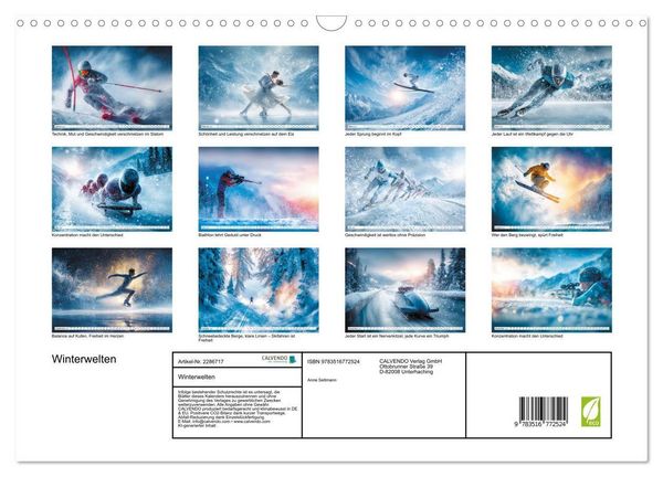 Produktbild: Winterwelten (Wandkalender 2027 DIN A3 quer), CALVENDO Monatskalender