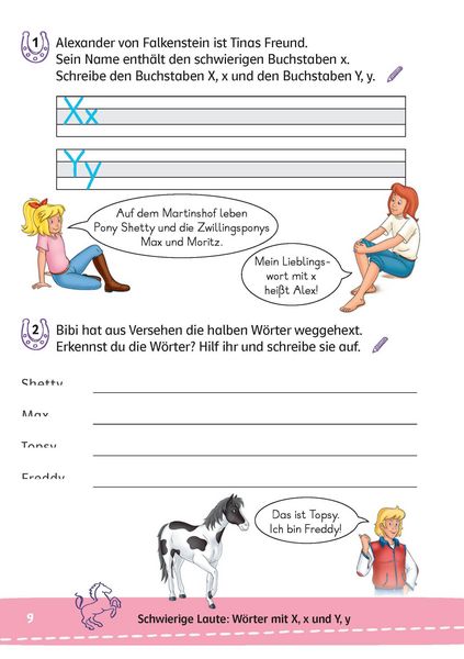 Produktbild: Bibi & Tina: Mein Lernr&auml;tsel-Block Deutsch f&uuml;r die 2. Klasse