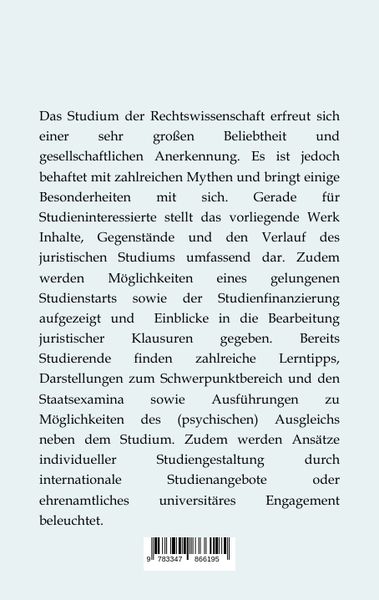 Produktbild: Der Weg durchs juristische Studium -