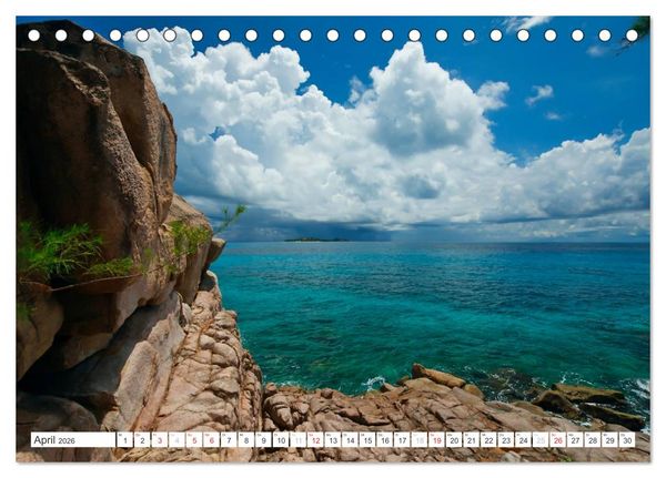 Produktbild: Seychellen - Ein letztes Paradies auf Erden (Tischkalender 2026 DIN A5 quer), CALVENDO Monatskalender