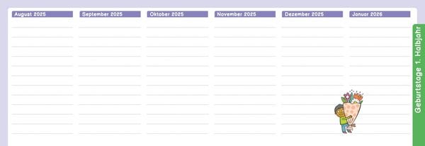 Produktbild: Der Wochen-Tischkalender f&uuml;r das Schuljahr 2025/2026