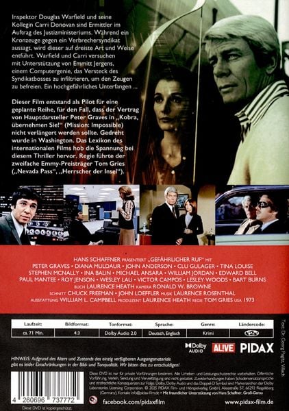 Produktbild: Gef&auml;hrlicher Ruf / Spannender Thriller mit Peter Graves (&bdquo;Kobra, &uuml;bernehmen Sie!&ldquo;) (Pidax Film-Klassiker)