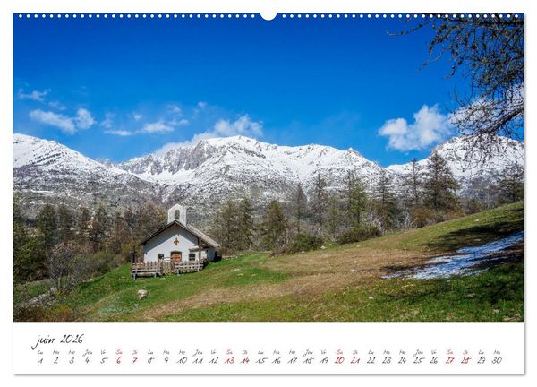Produktbild: Les Hautes-Alpes sur les chemins des marmottes (Calendrier mural 2026 DIN A2 vertical) calendrier de bureau