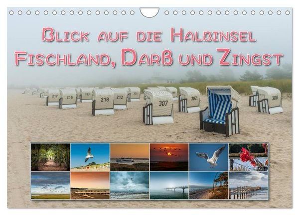 Blick auf die Halbinsel Fischland, Darß und Zingst (Wandkalender 2026 DIN A4 quer), CALVENDO Monatskalender