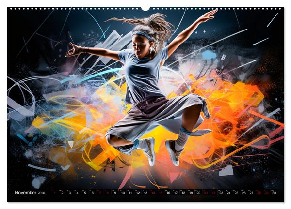 Produktbild: Color Dance Art (hochwertiger Premium Wandkalender 2026 DIN A2 quer), Kunstdruck in Hochglanz