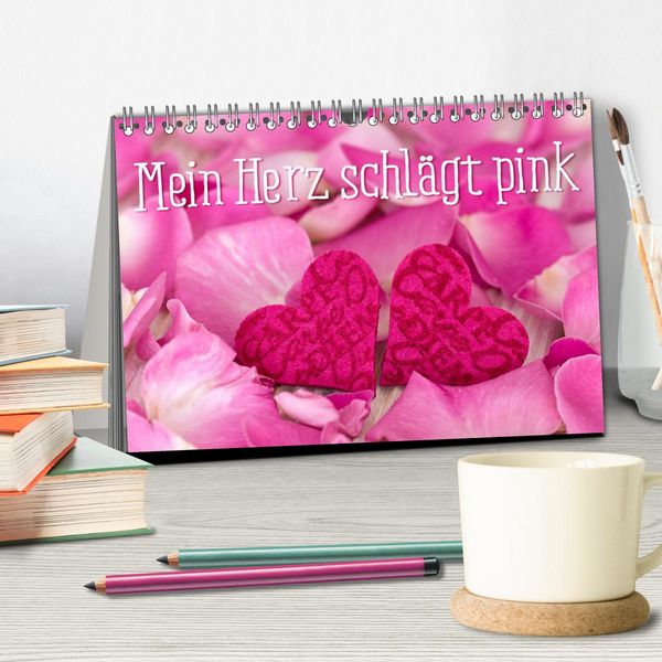 Produktbild: Mein Herz schl&auml;gt pink (Tischkalender 2026 DIN A5 quer), CALVENDO Monatskalender