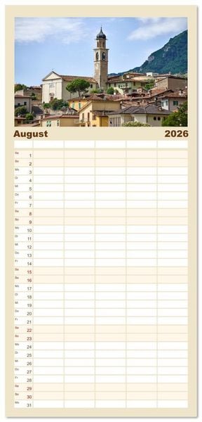 Produktbild: Familienplaner 2026 - Limone sul Garda - Die Heimat der Zitrone am Gardasee mit 5 Spalten (Wandkalender, 21 x 45 cm) CALVENDO