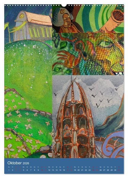 Produktbild: Thilia. Reise durch Mittelerde. Acrylmalerei von Michael Weiler. (Wandkalender 2026 DIN A2 hoch), CALVENDO Monatskalender