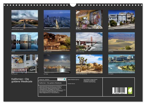 Produktbild: Kalifornien &bull; Die goldene Westk&uuml;ste (Wandkalender 2026 DIN A3 quer), CALVENDO Monatskalender