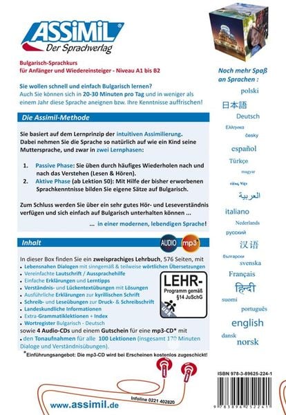 Produktbild: ASSiMiL Bulgarisch ohne M&uuml;he - Audio-Plus-Sprachkurs - Niveau A1-B2