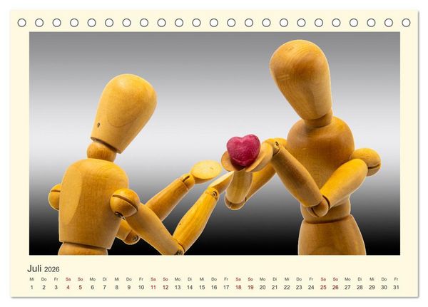 Produktbild: Das sch&ouml;nste Jahr, das Jahr der LIEBE (Tischkalender 2026 DIN A5 quer), CALVENDO Monatskalender