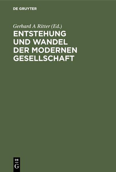 Produktbild: Entstehung und Wandel der modernen Gesellschaft