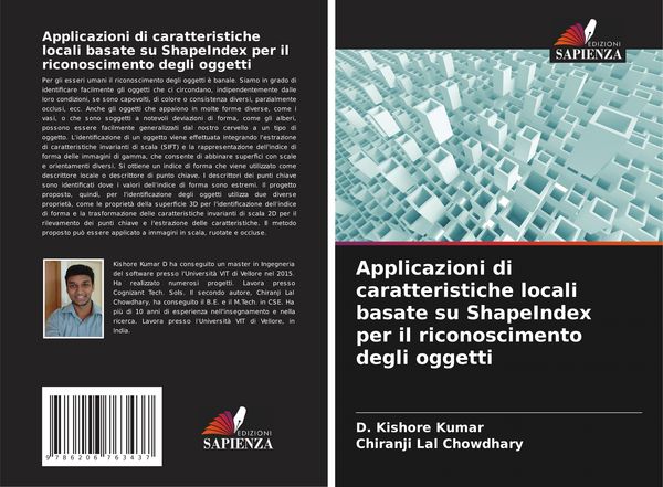 Produktbild: Applicazioni di caratteristiche locali basate su ShapeIndex per il riconoscimento degli oggetti