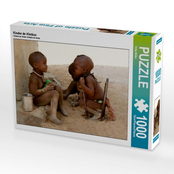 Produktbild: CALVENDO Puzzle Kinder de Himbas 1000 Teile Puzzle quer | 1000 Teile Lege-Gr&ouml;&szlig;e 64 &times; 48 cm Foto-Puzzle f&uuml;r gl&uuml;ckliche Stunden