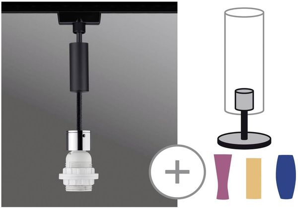 Paulmann Hochvolt-Schienensystem-Leuchte 1phasig 20W Schwarz (matt), Chrom