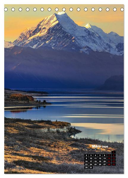 Produktbild: Neuseeland, Inseln der Tr&auml;ume (Tischkalender 2026 DIN A5 hoch), CALVENDO Monatskalender