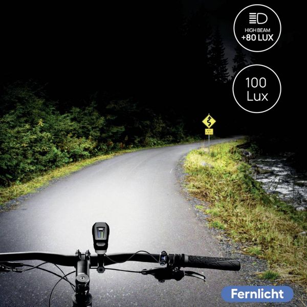 Produktbild: FISCHER FAHRRAD Fahrrad-Scheinwerfer LED batteriebetrieben Schwarz