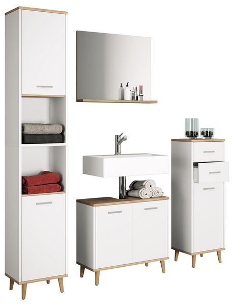 Produktbild: Holz Badm&ouml;bel Badunterschrank Waschbecken Landos