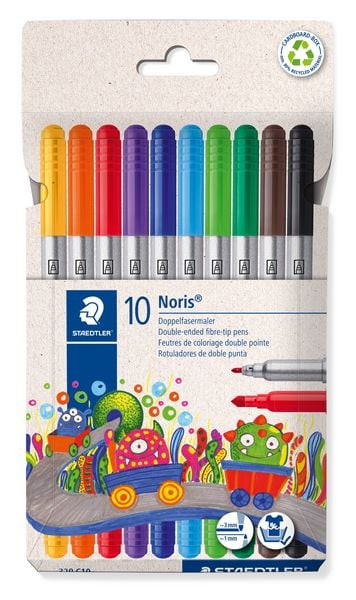 STAEDTLER Noris 320, 10 Doppelfasermaler