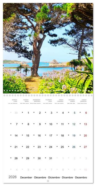 Produktbild: Les tr&eacute;sors de l'Armor (Calendrier mural carr&eacute; 2026 30x30 cm) Calendrier double avec une page pour vos prises de notes