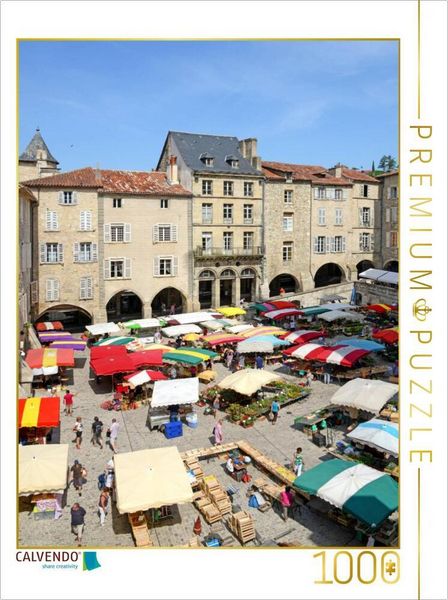 Produktbild: CALVENDO Puzzle Markt von Villefranche de Rouergue | 1000 Teile Lege-Gr&ouml;&szlig;e 64x48cm Foto-Puzzle f&uuml;r gl&uuml;ckliche Stunden