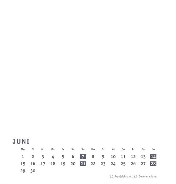 Produktbild: Premium-Bastelkalender weiß mittel 2026