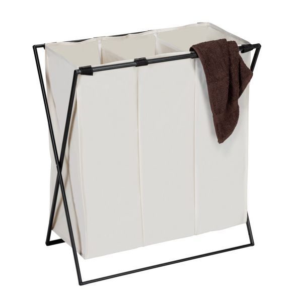 Produktbild: W&auml;schesammler Mod. Trio XL Beige, mit drei F&auml;chern