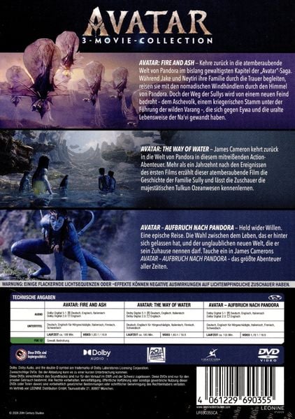 Produktbild: Avatar - 3-Movie Collection [3 DVDs]