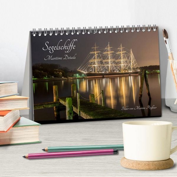 Produktbild: Segelschiffe - Maritime Details (Tischkalender 2026 DIN A5 quer), CALVENDO Monatskalender