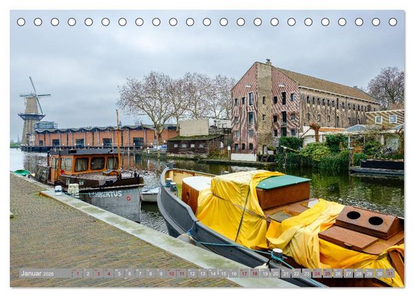 Produktbild: Ein Blick auf Schiedam (Tischkalender 2026 DIN A5 quer), CALVENDO Monatskalender
