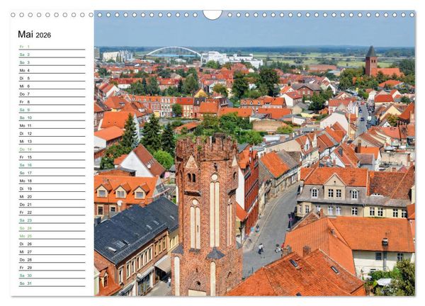 Produktbild: Tangerm&uuml;nde - Fachwerk- und Backsteinbauten-Stadt an der Elbe (Wandkalender 2026 DIN A3 quer), CALVENDO Monatskalender