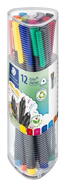Produktbild: STAEDTLER triplus fineliner 334 Fineliner, Dreikantdose 12er Set, 334 PR12