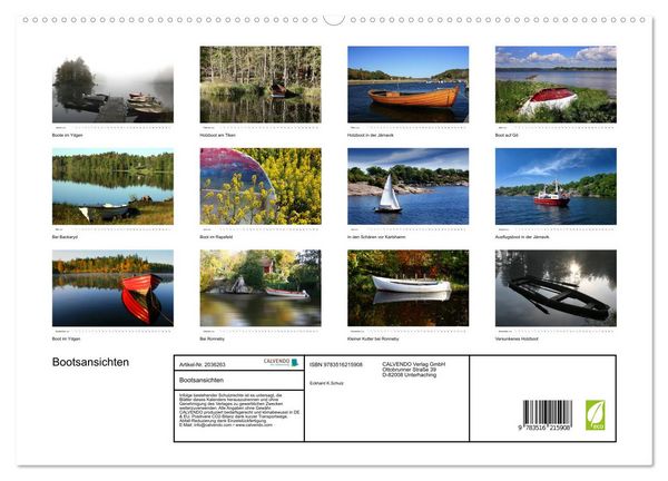 Produktbild: Bootsansichten (hochwertiger Premium Wandkalender 2026 DIN A2 quer), Kunstdruck in Hochglanz