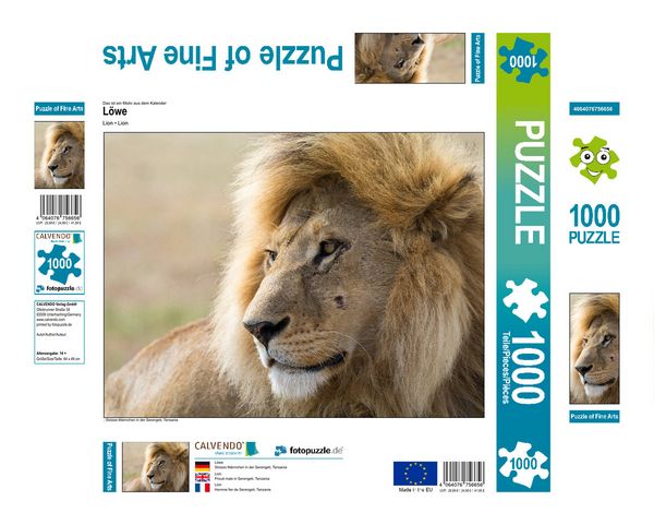 Produktbild: CALVENDO Puzzle L&ouml;we | 1000 Teile Lege-Gr&ouml;&szlig;e 64x48cm Foto-Puzzle f&uuml;r gl&uuml;ckliche Stunden