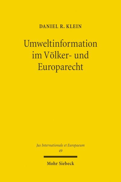 Produktbild: Umweltinformation im V&ouml;lker- und Europarecht