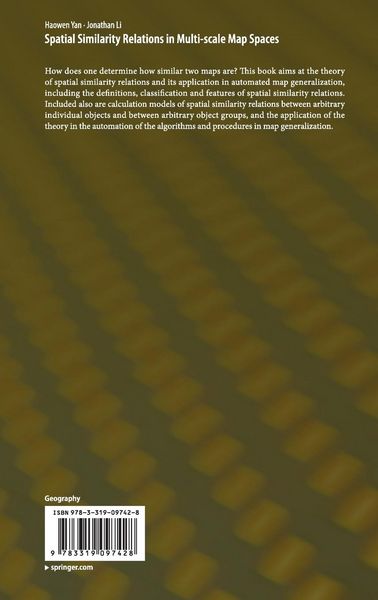Produktbild: Spatial Similarity Relations in Multi-scale Map Spaces