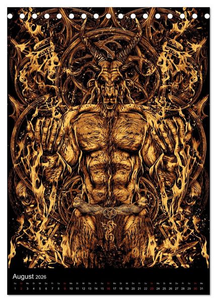 Produktbild: BLOODBOY/ HORROR ILLUSTRATION V1 (Tischkalender 2026 DIN A5 hoch), CALVENDO Monatskalender