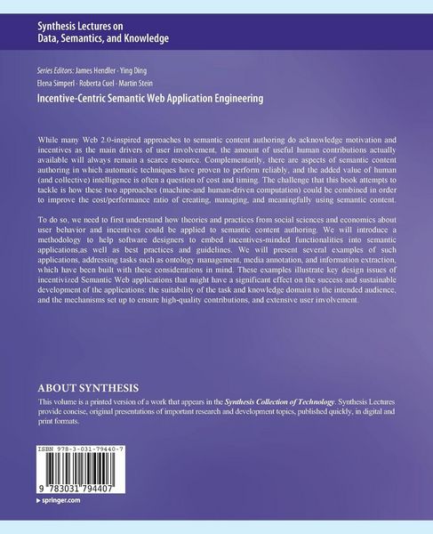 Produktbild: Incentive-Centric Semantic Web Application Engineering