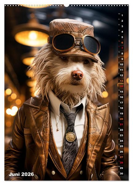 Produktbild: Stylische Hunde (Wandkalender 2026 DIN A2 hoch), CALVENDO Monatskalender