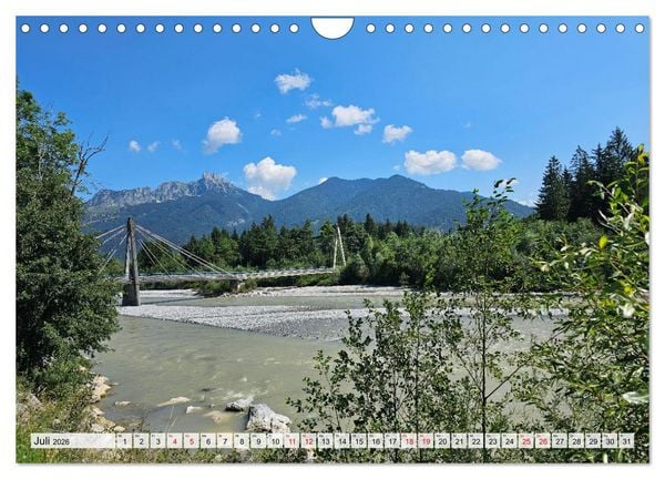 Produktbild: Vom Formarinsee bis Landsberg am Lech - Auf dem Lechradweg (Wandkalender 2026 DIN A4 quer), CALVENDO Monatskalender